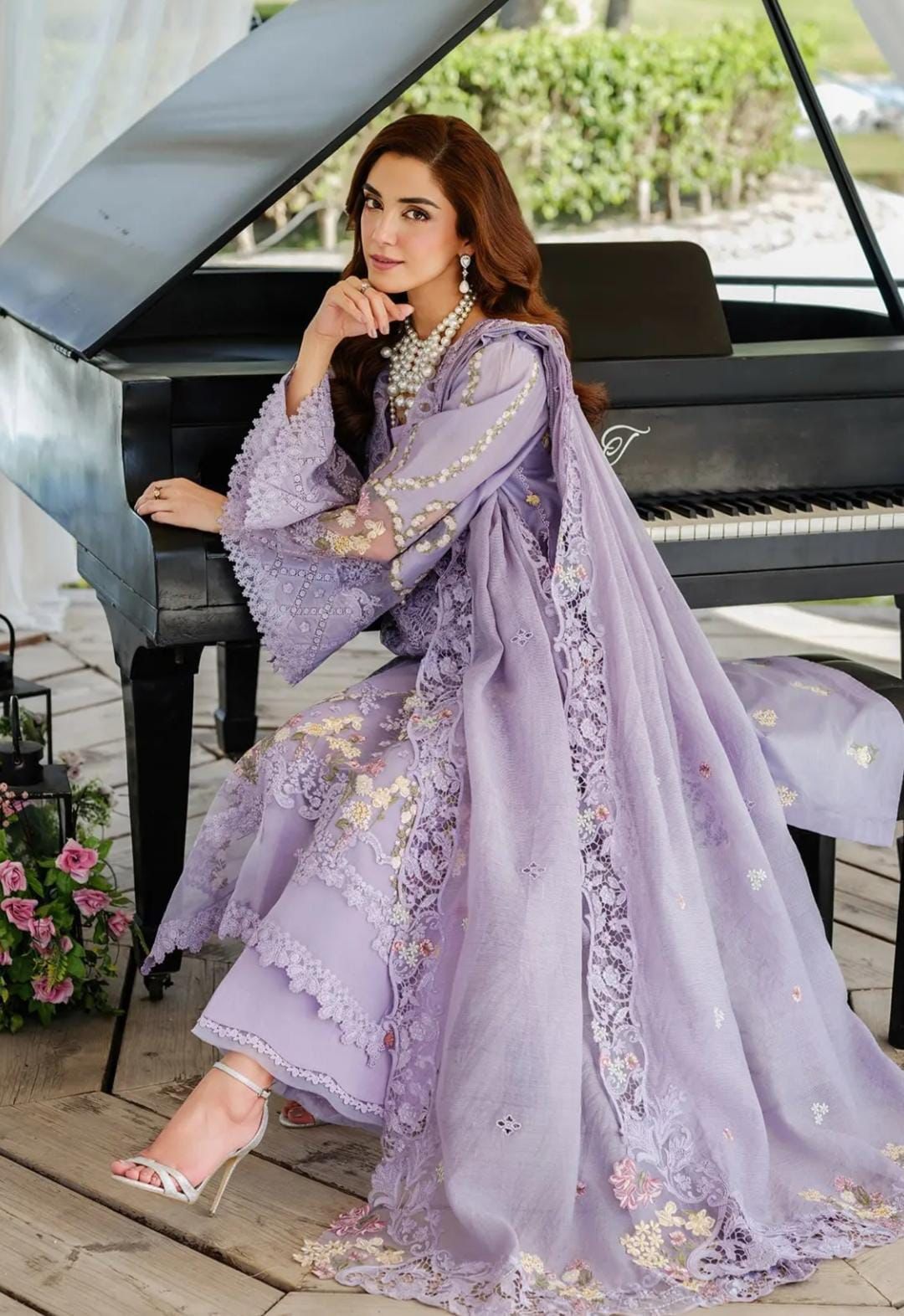 unstitched 3 P-Heavy Embroidered