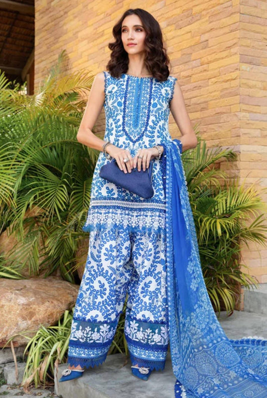 unstitched 3 P -Embroidered