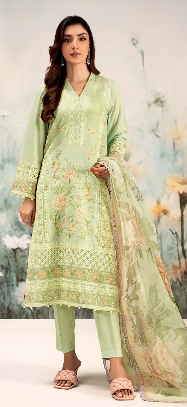 Unstitched 3 P-heavy Embroidered