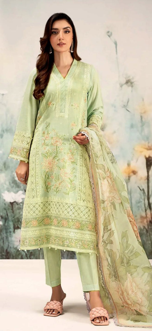 Unstitched 3 P-heavy Embroidered