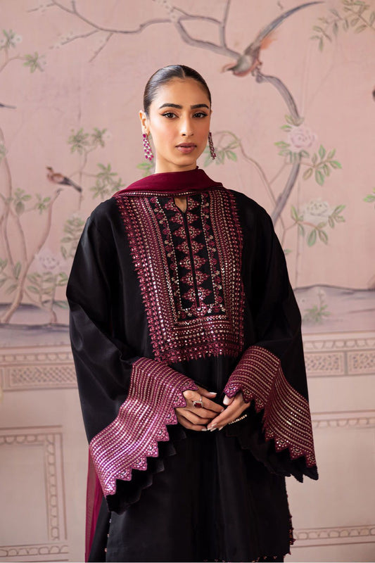 unstitched 3 P- Embroidered