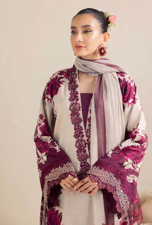 unstitched 3 P-Embroidered